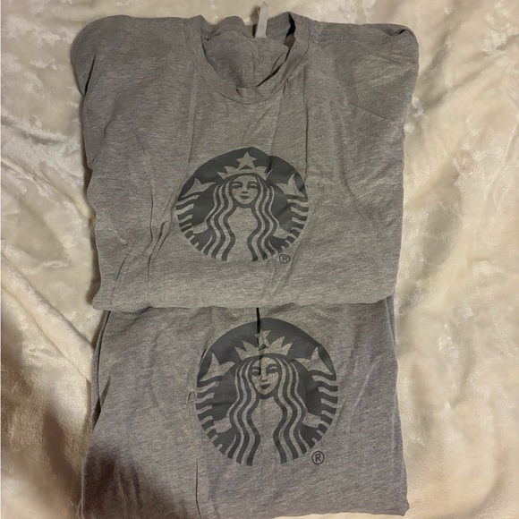 Starbucks Gray Long Sleeve Shirt x 2 - Picture 3 of 3